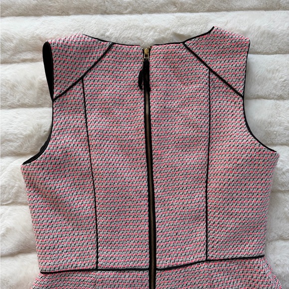 Banana Republic Tweed Fit & Flare Dress Pink Gray Size 2 - Picture 6 of 8
